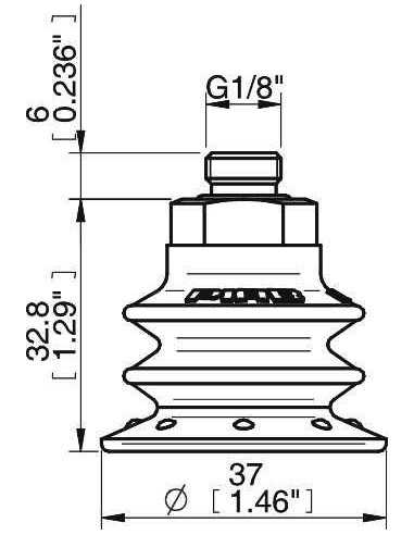 9912151 S.BX35P3060.G18M.50 Suction Cup