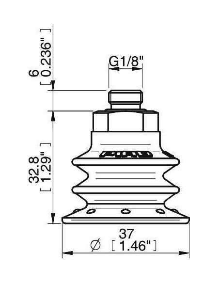 9912151 S.BX35P3060.G18M.50 Suction Cup