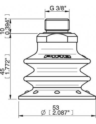 0106740 S.BX52P3060.G38M.50 Suction cup BX52P.4K.05AD.F