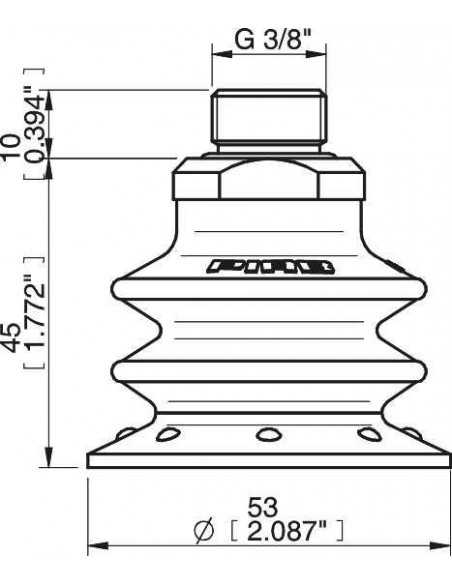 0106740 S.BX52P3060.G38M.50 Suction cup BX52P.4K.05AD.F