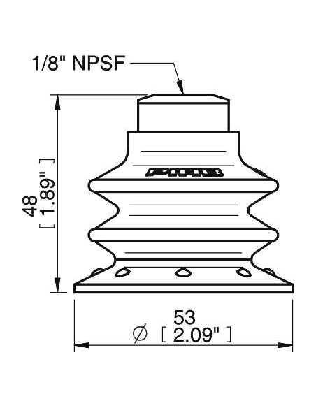 0104727 S.BX52P3060.NS18F.02 Suction cup BX52P.4K.05AA.F