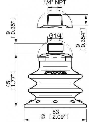 0106047 S.BX52P3060.NT14M.50 Suction cup BX52P.4K.05AC.F