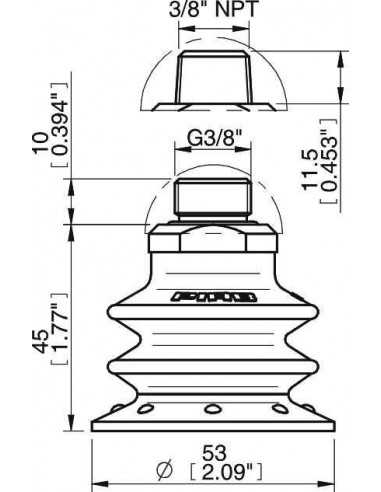 0107515 S.BX52P3060.NT38M.50 Suction cup BX52P.4K.05AE.F