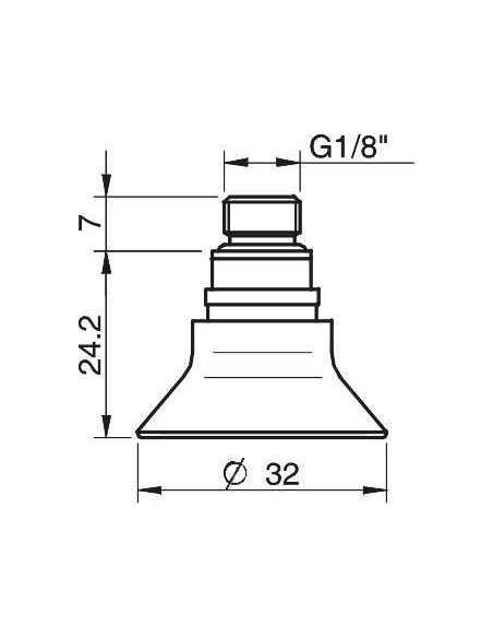 9909714 S.D30-2SF50.G18M.01 Suction Cup