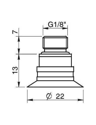 0101277 S.F20S50.G18M.54 Suction cup F20.20.02DB