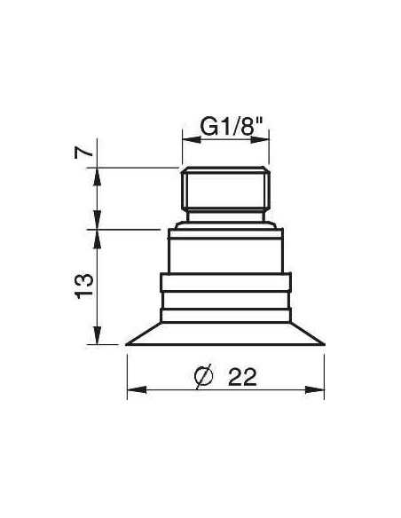 0101277 S.F20S50.G18M.54 Suction cup F20.20.02DB