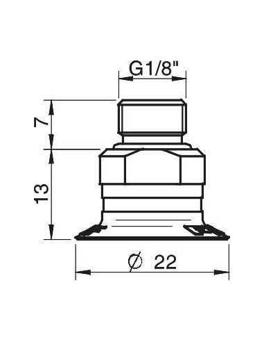 0101288 S.F20T81.G18M.54 Suction cup F20MF.40.02DB