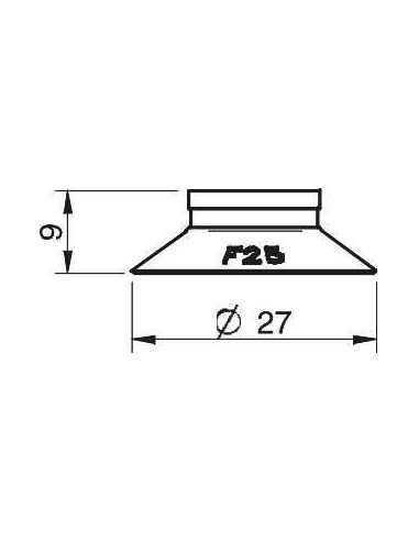 0200439 S.F25SF50.XXX.00 Suction cup F25.21