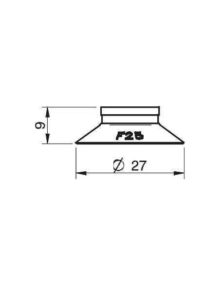 0200439 S.F25SF50.XXX.00 Suction cup F25.21