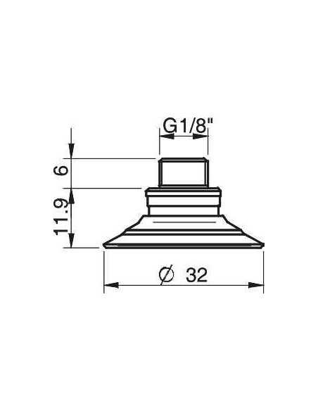 0101330 S.F30-2CR50.G18MMM5F.01 Suction cup F30-2.10.02.AF