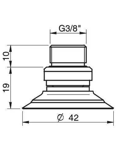 0101569 S.F40-2NP50.G38M.01 Suction cup F40-2.30.04AD