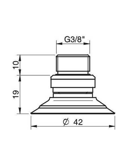 0101569 S.F40-2NP50.G38M.01 Suction cup F40-2.30.04AD