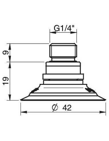 0101586 S.F40T81.G14M.01 Suction Cup