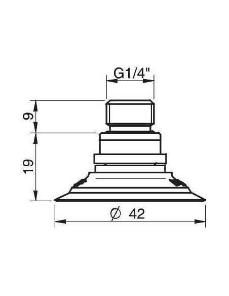 0101586 S.F40T81.G14M.01 Suction Cup