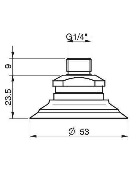 0108182 S.F50-2HN75.G14M.01 Suction cup F50-2.37.05AB