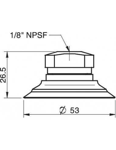 0101772 S.F50-2NP50.NS18F.01 Suction cup F50-2.30.05AG