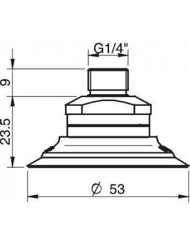 0101786 S.F50T81.G14M.01 TPU G1/4" male