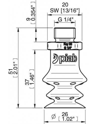 0207071 S.FBX25DS40.G14MSS.00 Suction cup detectable FCM