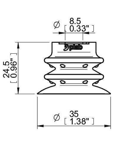 0209633 S.FBXT35DS40.XXX.00 Suction cup detectable FCM