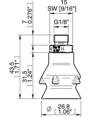 0207022 S.PD27DS40.G18MSS.00 Suction cup detectable FCM