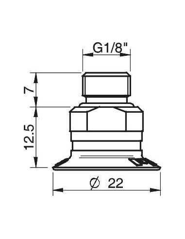 9909717 S.U20SF50.G18M.01 Suction Cup