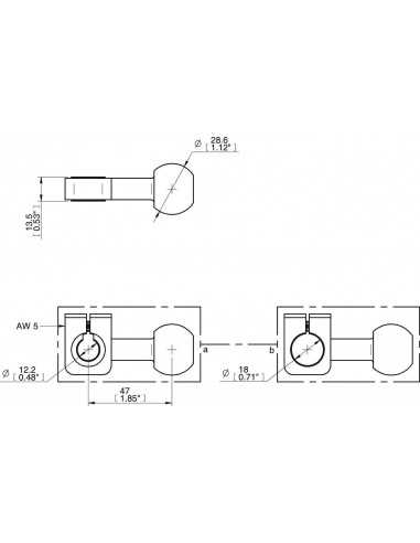 0211624 Sensor holder Ø12/Ø18mm w ball joint cpl FSCM