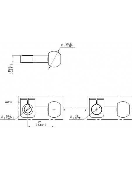 0211624 Sensor holder Ø12/Ø18mm w ball joint cpl FSCM