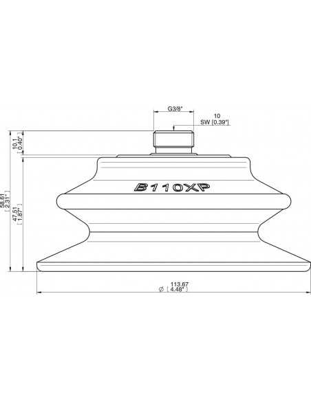 0205019 Suction cup B110XP.5K.G40W