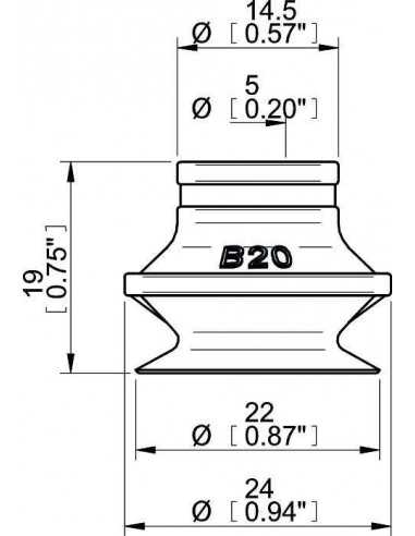 0101102 Suction cup B20.20 B20 SIL