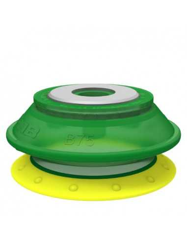 0106832 Suction cup B75P.5K B75P PU30/60° Yellow/Green inm