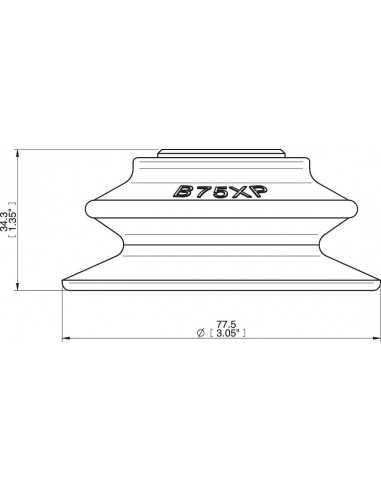 0205209 Suction cup B75XP.5E With insert