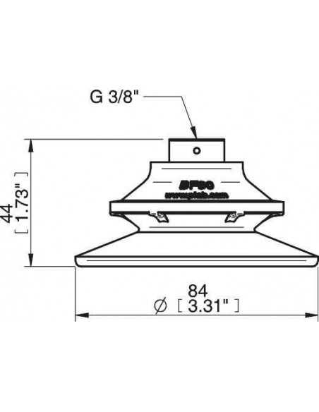 0103307 Suction cup BF80P.4E.08UA ISO-G3/8"