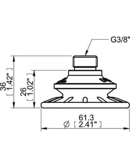 0118994 Suction cup BFF60P.4R.06UF