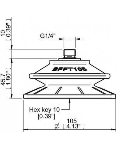 0210577 Suction cup BFFT105P.5V.G79MR Fitting G 1/4" male