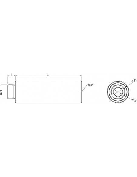 0110663 Suction cup extension 200 G3/8" FM PMAT X7062