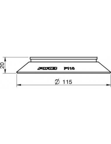 0104725 Suction cup F110P.4K Dual 30°/60°