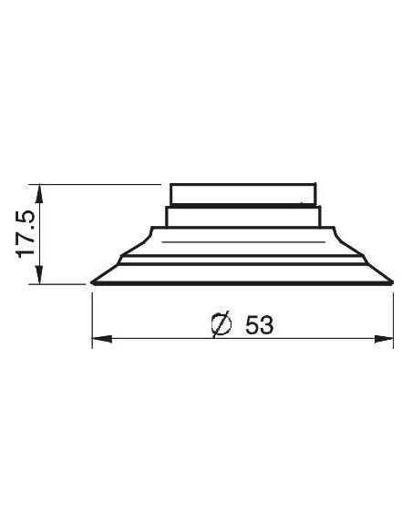0108166 Suction cup F50-2 with support ring Therban