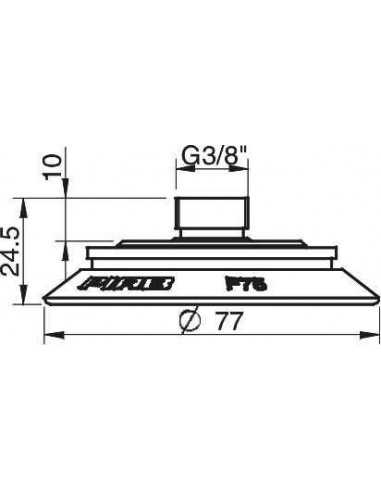 0106830 Suction cup F75P.5K.G40M F75P PU30/60° G3/8" filter