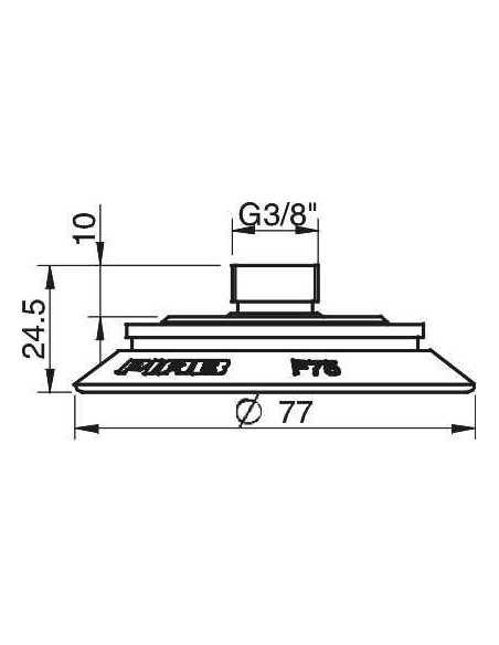 0106830 Suction cup F75P.5K.G40M F75P PU30/60° G3/8" filter