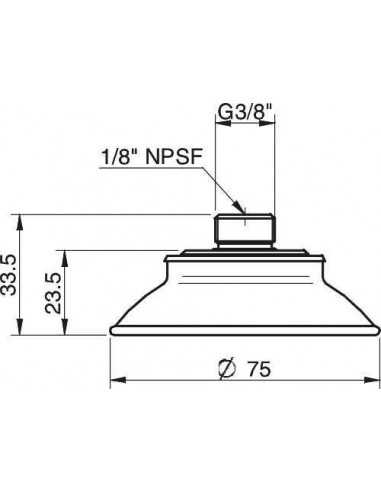 0103294 Suction cup FC75P.4C.07UF PU40° G3/8"-1/8"NPSF