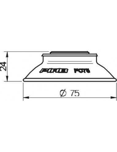 0106948 Suction cup FC75P.5C FC75P PU40° Red Insert