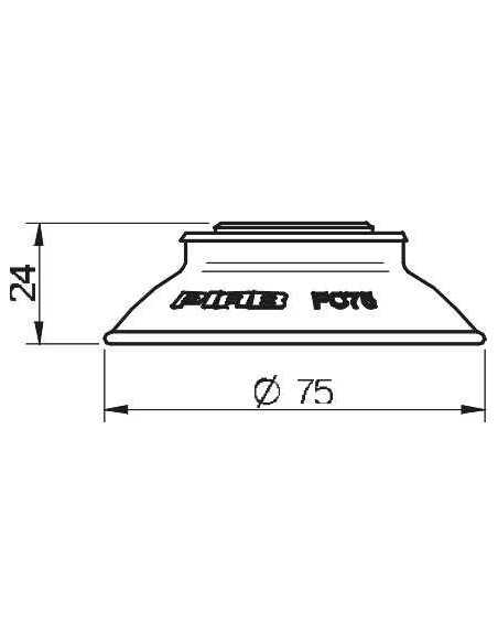 0106948 Suction cup FC75P.5C FC75P PU40° Red Insert
