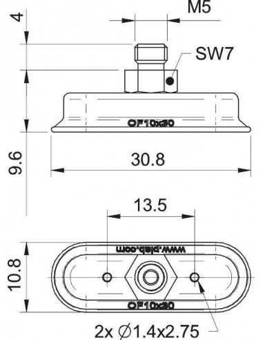 0110084 Suction cup OF10x30P.4D.13UA Cpl.