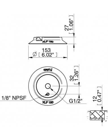 0127131 Suction cup XLF150.30.62UA Nitrile