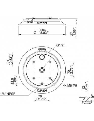 0127132 Suction cup XLF200.30.63UA Nitrile