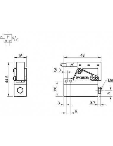 3116095 Vacuum switch preset 25 -kPa Electro-mechanical NO/NC