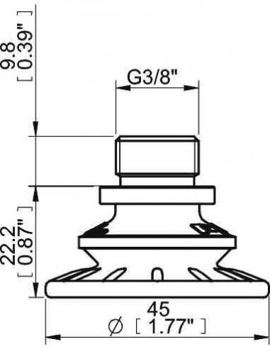 0118991 Suction cup BFF40P.4R.04UF